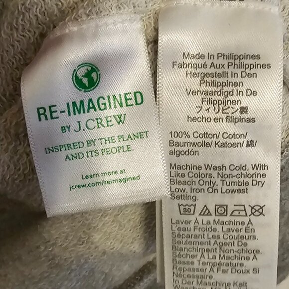 J. Crew Vintage cotton terry relaxed hoodie in Heather Grey (S) - Picture 3 of 3